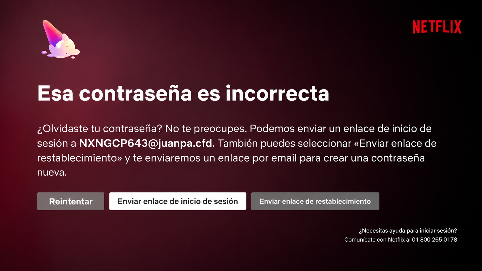 CONTRASEÑA INCORRECTA